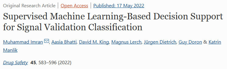 Supervised Machine Learning-Based Decision Support for Signal Validation Classification